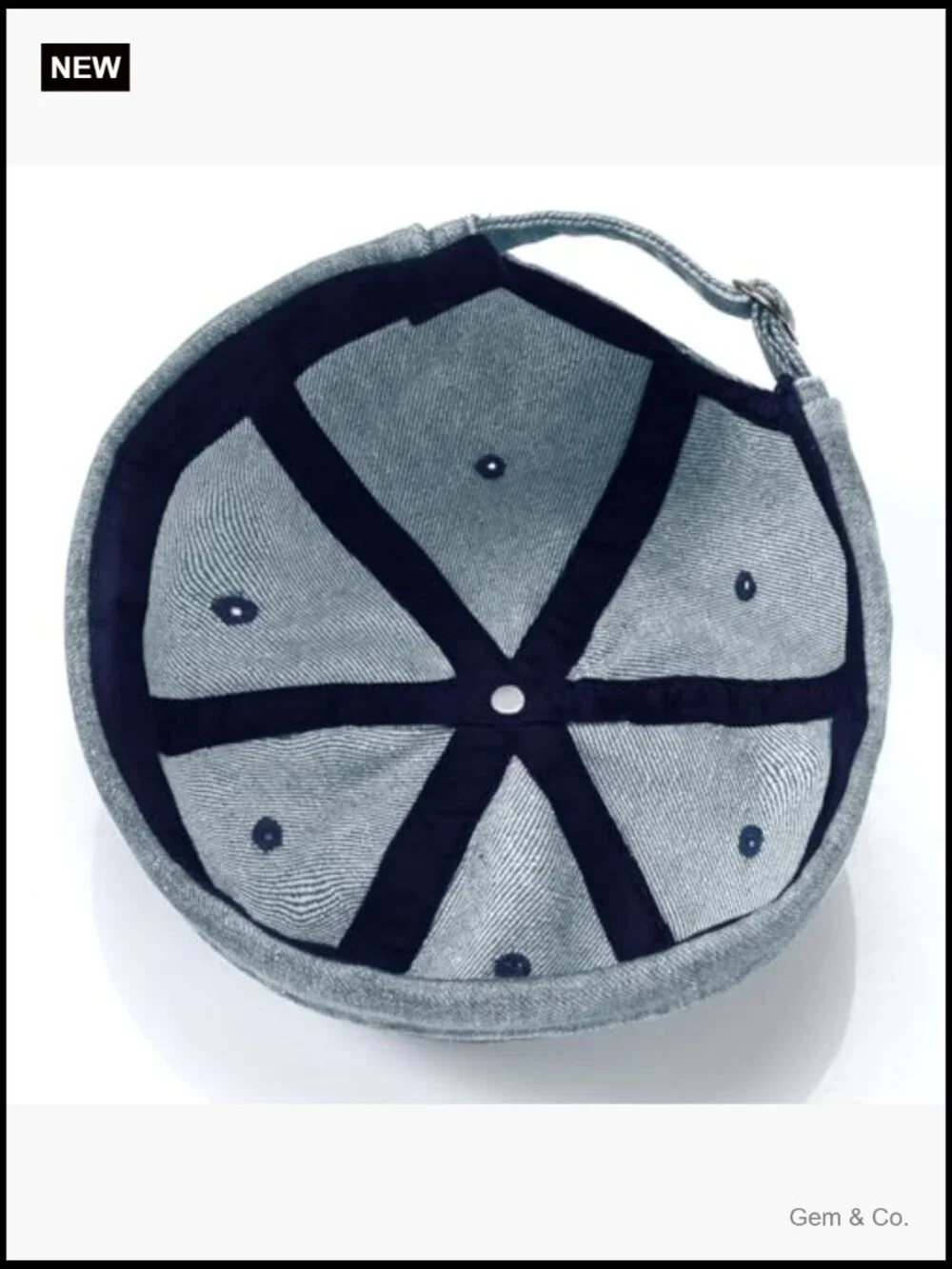 Adjustable Vintage Denim Beanie Cap - Breathable Lightweight Unisex